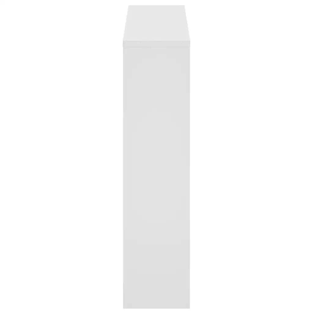 Scarpiera con 2 Ripiani e Specchio Bianco 63x17x67 cm 243046
