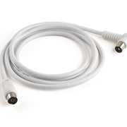 Cavo antenna tv ecova spina presa 90° con adattatore spina spina 9,5mm lung. 1,5mt