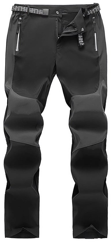 Vestito da campeggio per uomo, esterno, leggero, pantalone da lavoro, impermeabile, pantalone con stoffa allungata, pantalone da carico per uomo, sport, campeggio in montagna, pantalone da pesca con tasca con cerniera