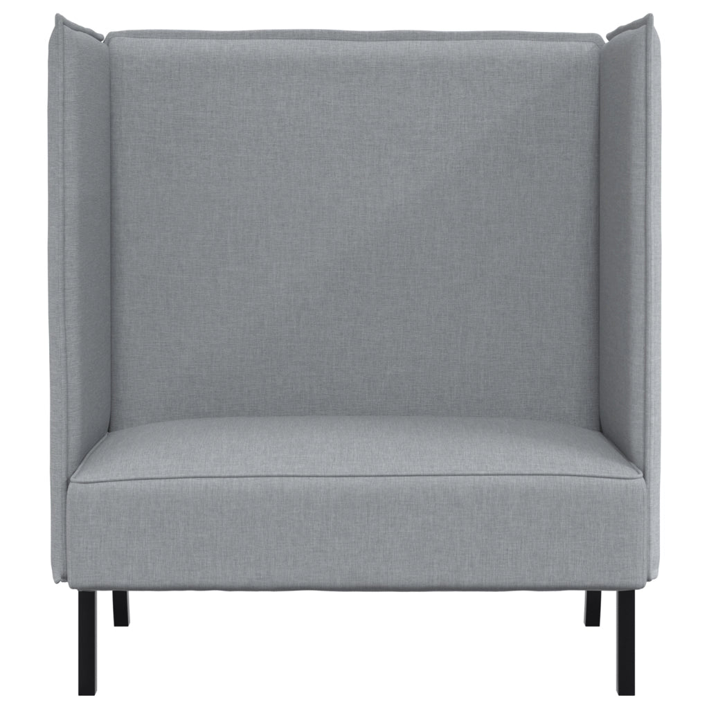 Divano Alto Schienale Grigio Chiaro 109x56x121 cm Tessuto