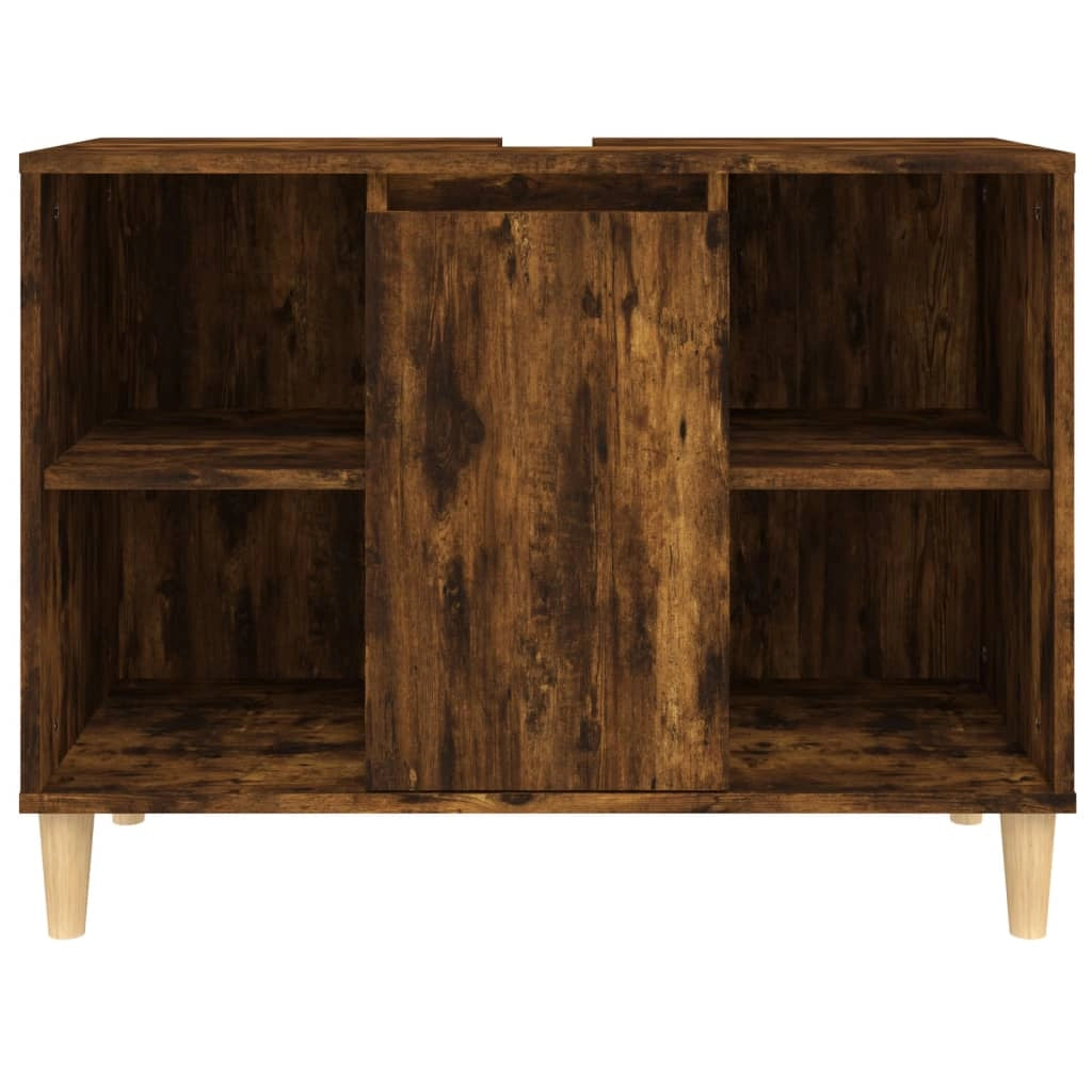 Mobiletto sottolavabo da bagno 80 x 33 x 60 cm in legno ingegnerizzato marrone 02_0006819