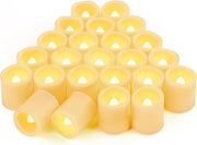 24 pezzi di luce a LED fissa in bianco - 38 x 46 cm - alimentati da batterie - candele elettriche a batterie senza fiamma - per matrimonio, festa, Halloween, decorazione natalizia
