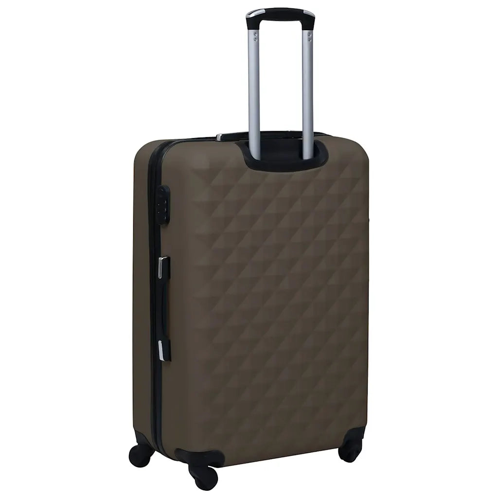 Set Valigie Trolley a Custodia Rigida 3 pz Marrone in ABS cod mxl 46339