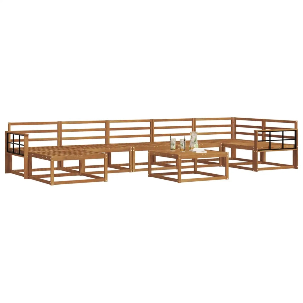 Set di divani da esterno 8 pcs Naturale