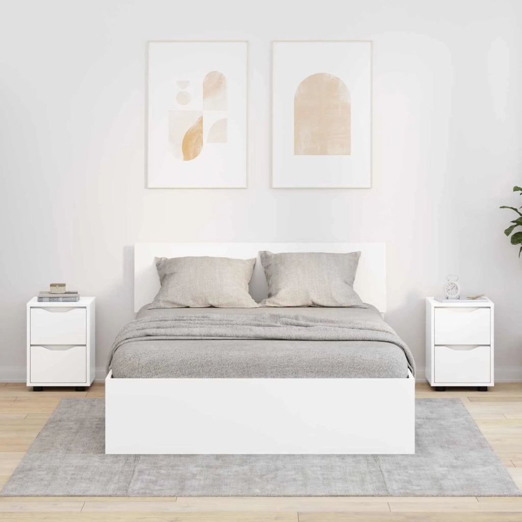Comodini 2 pcs Bianco 30,5 x 30 x 43 cm Legno multistrato 888798