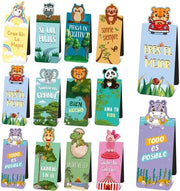 Leggii magnetici per libri - 12 pezzi - animali - citazioni ispiratrici