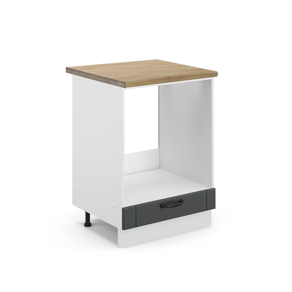 Mobile per forno da incasso Fame-Line Antracite rustico/Bianco 60 cm, PL Rovere Vicco