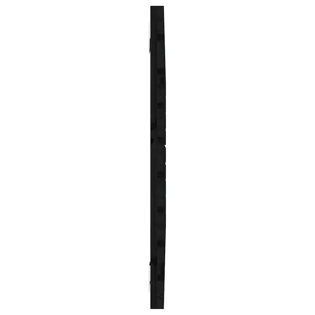 Testiera | Testata da Parete Nera 96x3x63 cm in Legno Massello di Pino