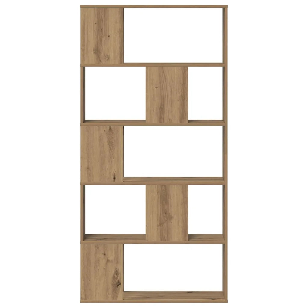 Libreria 5 Piani Rovere Artigianale 80,5x23,5x162,5 Multistrato