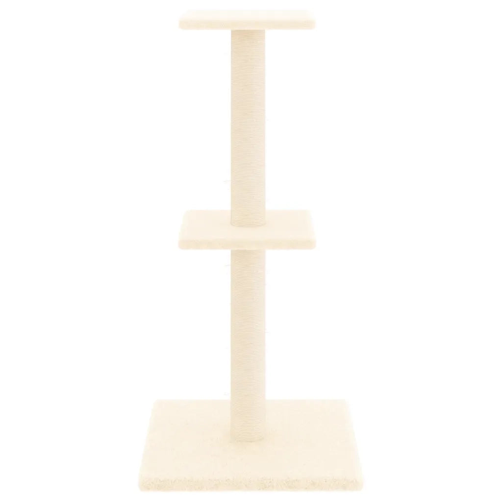 Albero per Gatti con Tiragraffi in Sisal Crema 73 cmcod mxl 111828