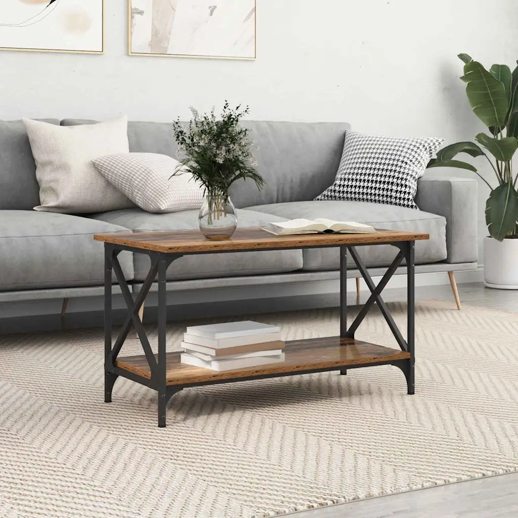 Tavolino da Salotto-Tavolino da soggiorno-Tavolo Legno vecchio 80 x 45 x 45.5 cm