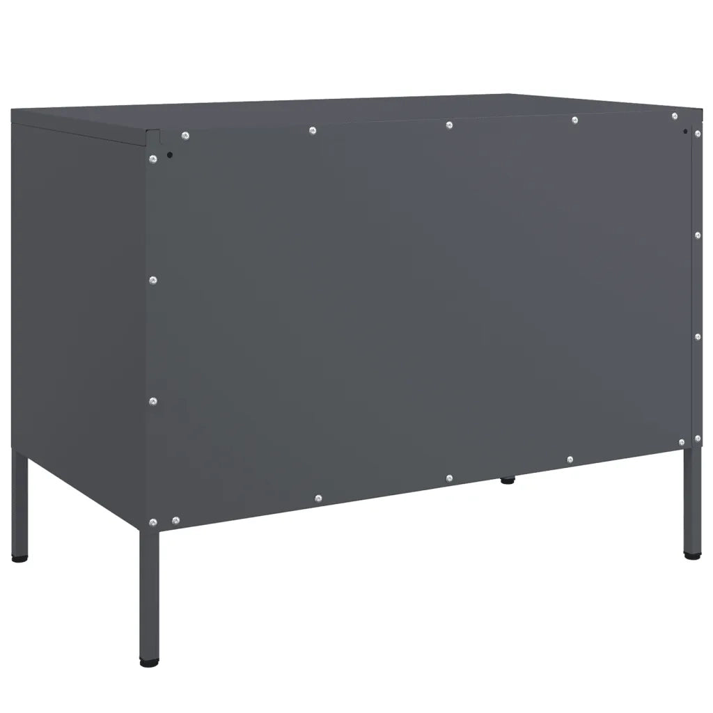 Mobili TV 2pz Antracite 68x39x50,5 cm in Acciaio