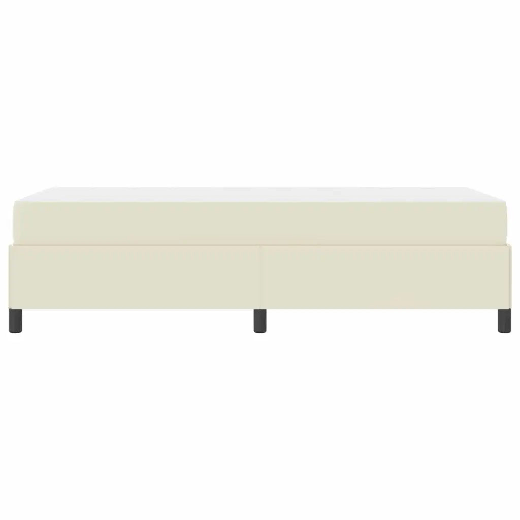 vidaXL Struttura letto con materasso Crema 90 x 200 cm Pelle sintetica