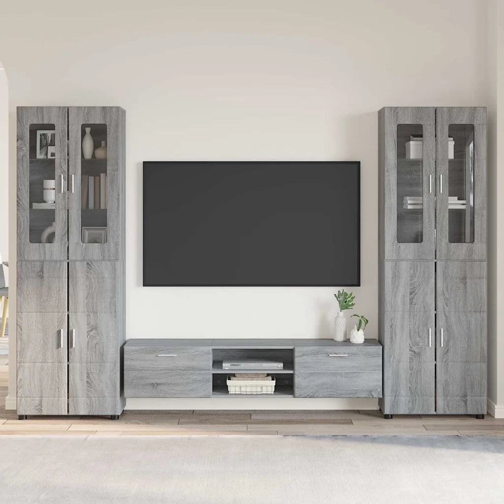 Set mobile TV FLORIN 3 pcs Grigio Sonoma Legno multistrato 3398000