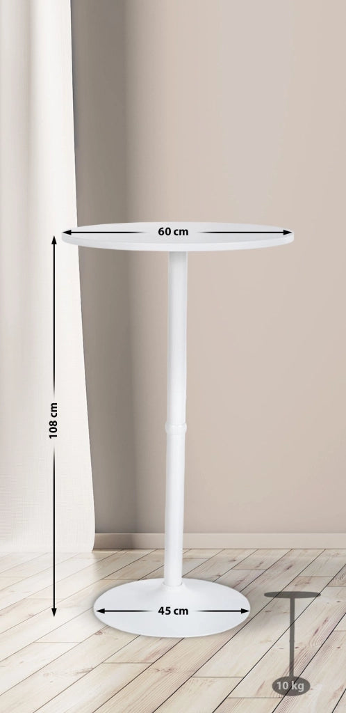 Tavolino rotondo bianco/bianco