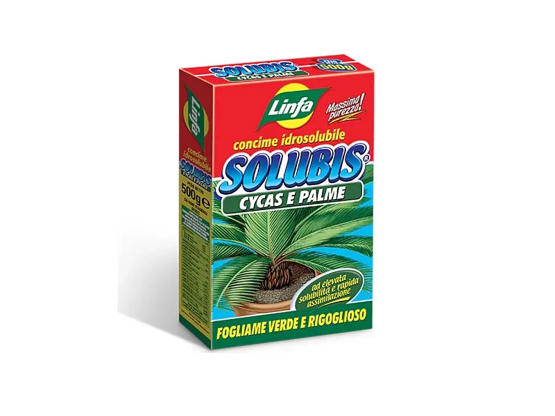 Solubis Cycas e Palme Linfa 500g: Concime Idrosolubile Antingiallimento