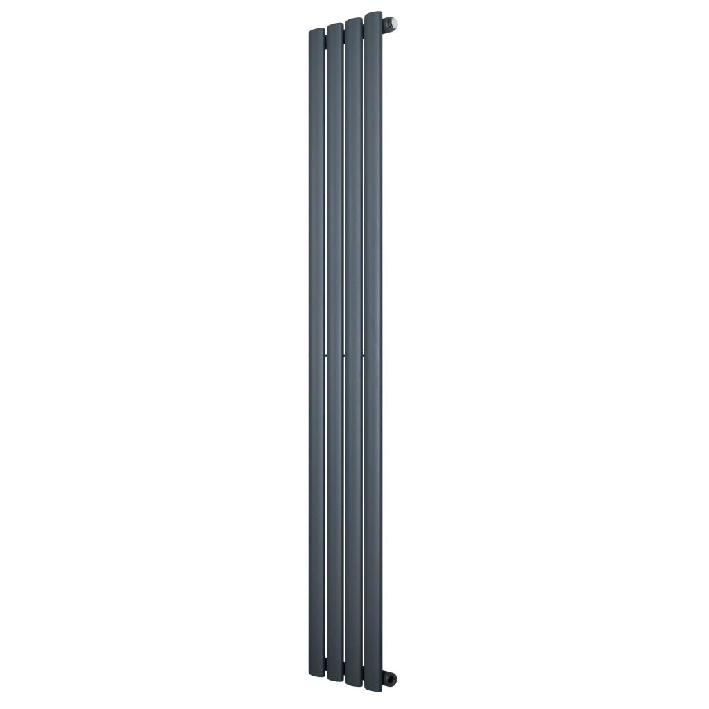 Radiatore Verticale Design Ovale Colonna Singola Antracite 1600x240 mm