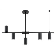Lampada a sospensione nera moderna 5xGU10 Alfa Saur