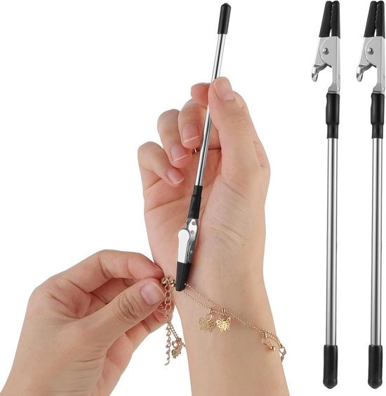 Set di 2 pezzi di accessori per orologi e gioielli - Chiusure e fissaggio con guaina antiscivolo | Utile ausilio per catene e orologi - Adattamento artigianale |