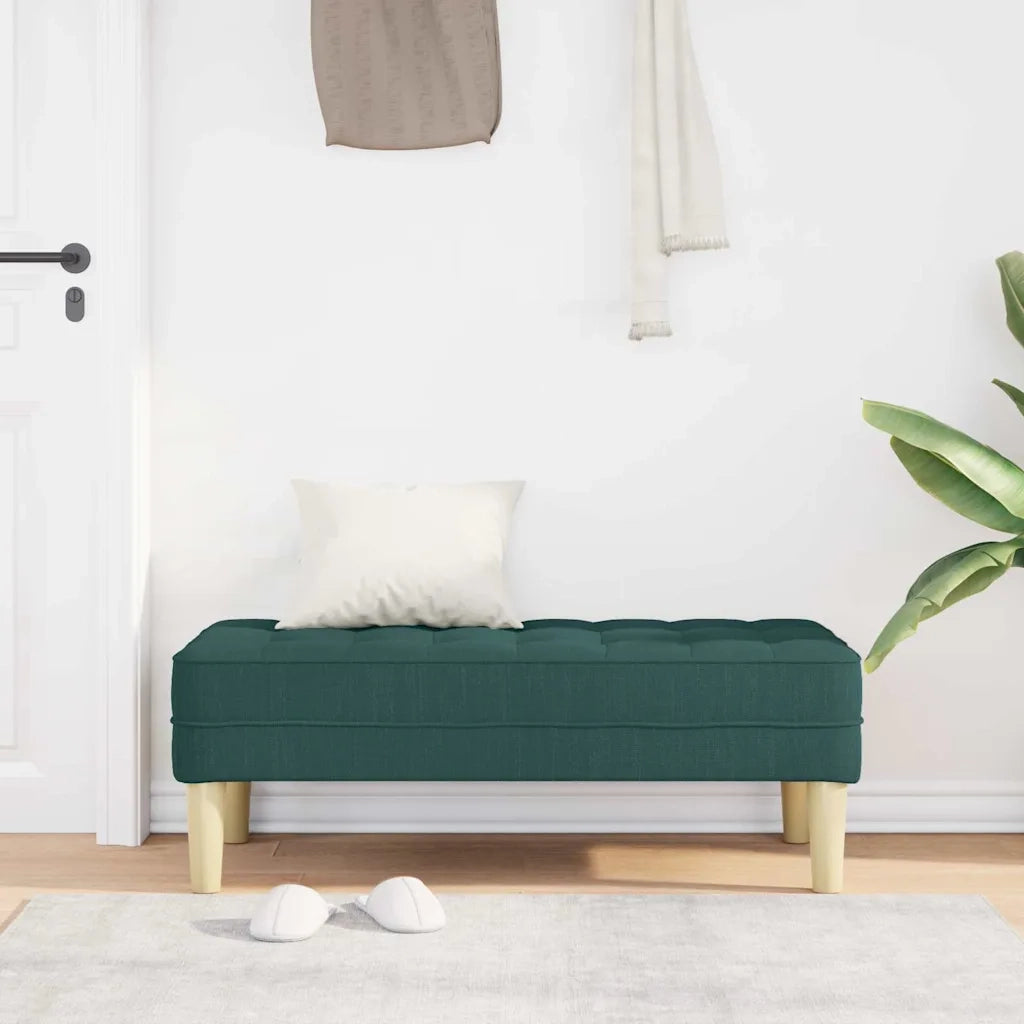 panchina con cuscino Verde Scuro 113 x 57 x 39 cm Tessuto 42001939