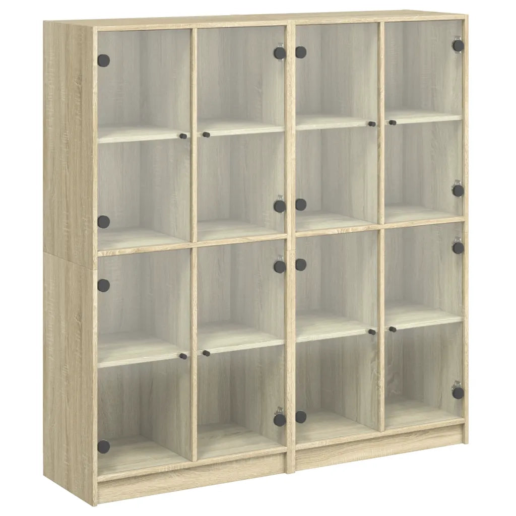 vidaXL Libreria Ante Rovere Sonoma 136x37x142 cm in Legno Multistrato