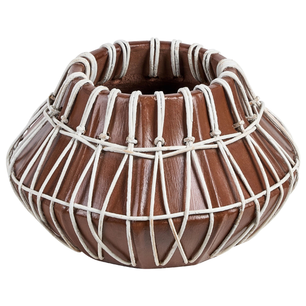 Vaso decorativo in terracotta marrone Stile naturale per fiori secchi