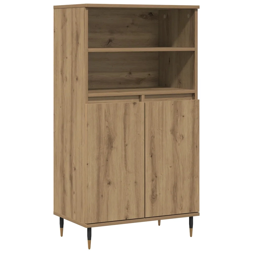 vidaXL Credenza Rovere Artigianale 60x36x110 cm in Legno Multistrato
