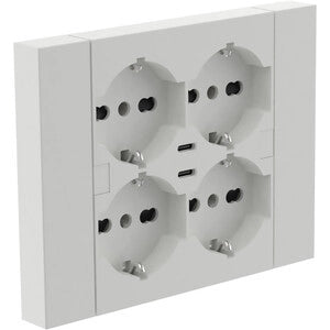 MULTIPRESA INCASSO QUADRA 4 P BIP.SCH + 2 USBC BCA- ELECTRALINE- 1,0 pz