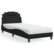 Letto Viana con Materasso Nero 90x200 cm in Similpelle 3208768