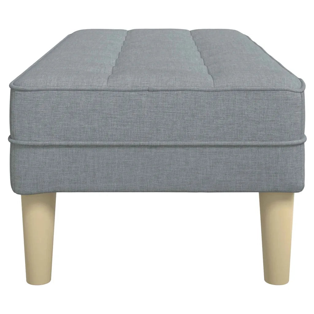 panchina con cuscino Grigio chiaro 113 x 57 x 39 cm Tessuto CFW9562879
