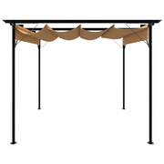 Pergola con Tetto Retrattile Talpa 3x3m in Acciaio 180 g/m² 312227