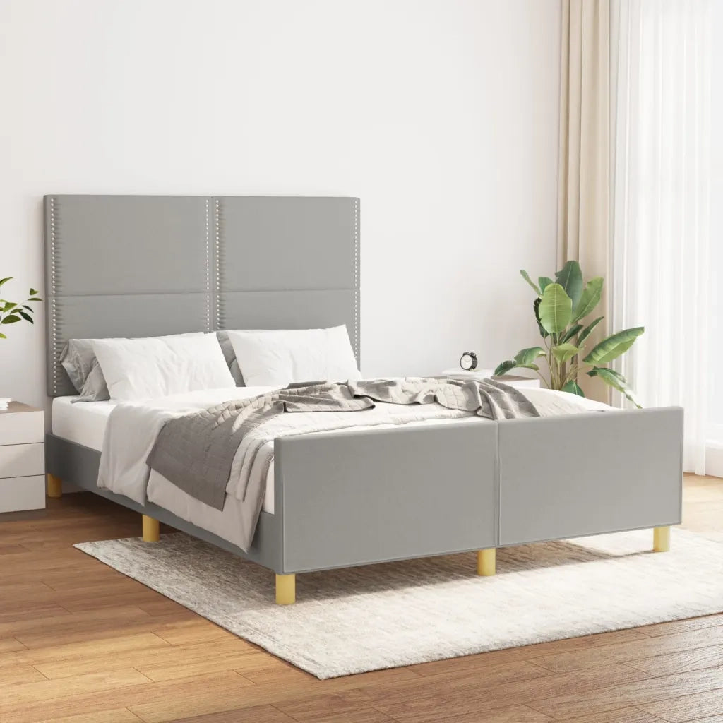 Giroletto senza Materasso Grigio Chiaro 140x200 cm Tessuto 3124976