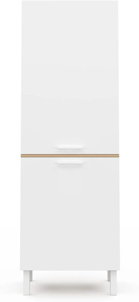 Mobile da cucina CINA 60 cm con 2 ante in faggio e bianco