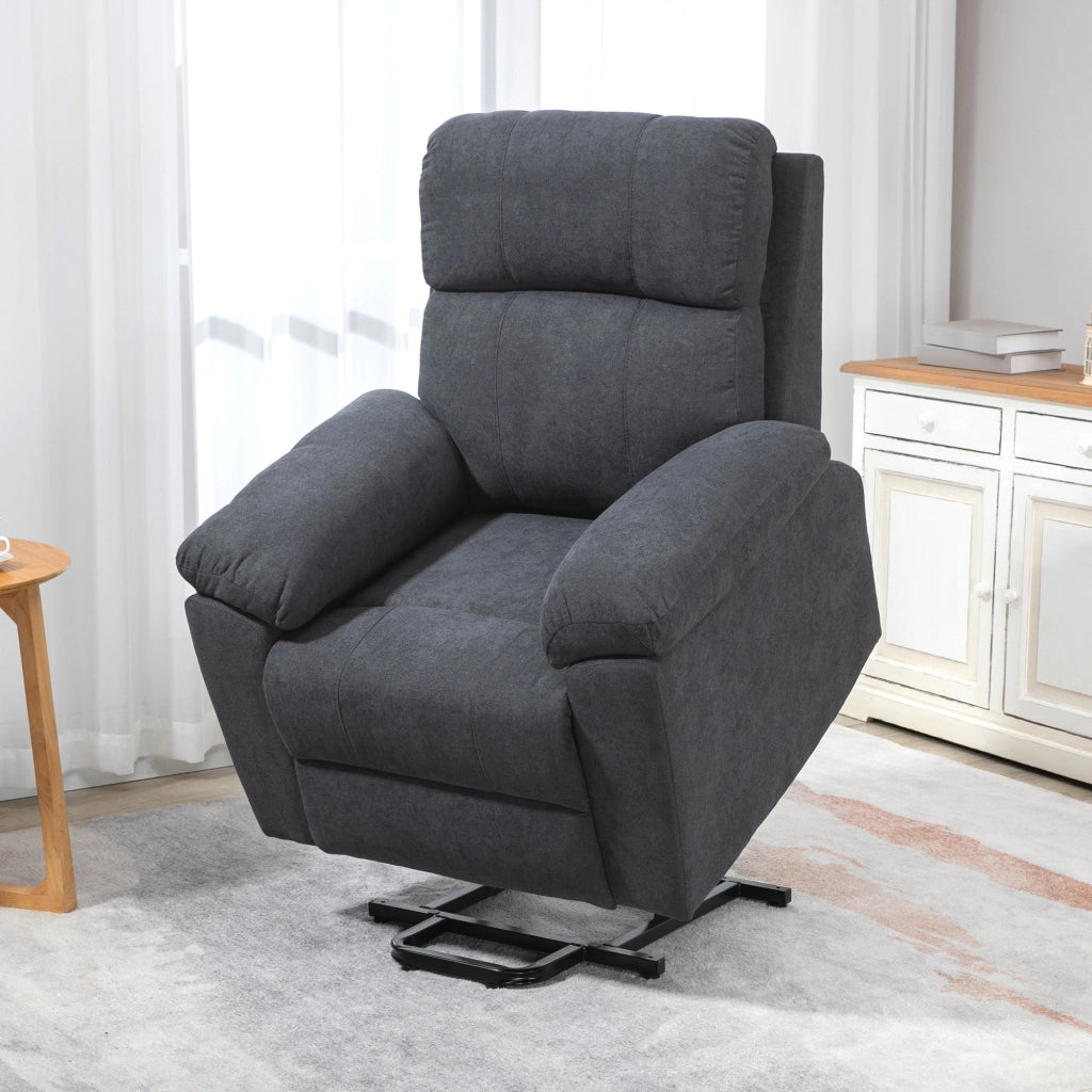 Poltrona massaggiante reclinabile elettrica con alzapersona ¨C Zephmum ¨C Grigio