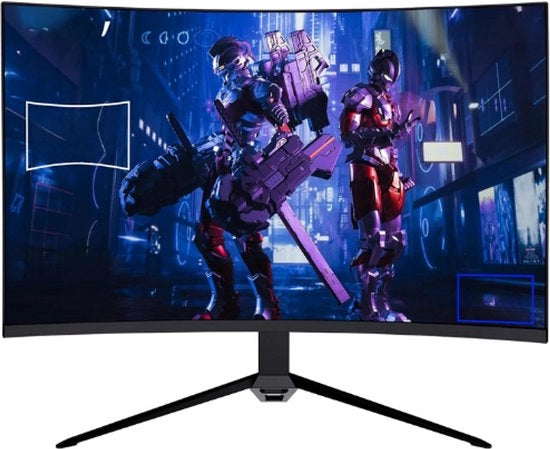 Monitor da Gioco Curvo - 27 Pollici - 165Hz - QHD 2560×1440 - FreeSync - HDR - 1500R - Pannello VA - 1ms MPRT - Protezione degli Occhi - VESA - DisplayPort - HDMI - Nero