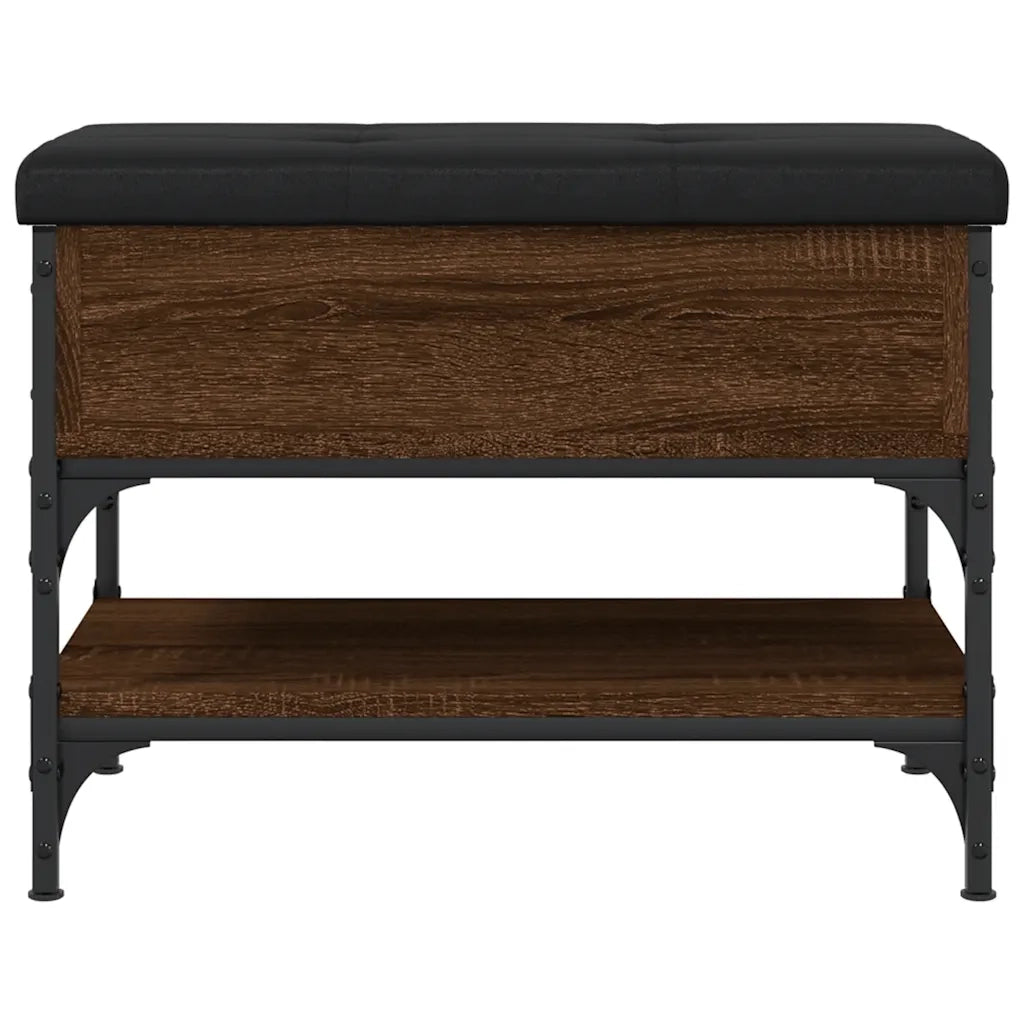Panca Porta Scarpe-Sgabello-Panca Scarpiera Rovere Marrone 62x42x45 cm Legno Multistrato