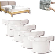 Set di 4 Ospiti per lenzuola - Tienne lenzuola - Tienne lenzuola piane e senza pieghe - Chiusura forte per lenzuola - Viti di bloccaggio antiscivolo per lenzuola - Adatto a tutte le misure di base dei materassi - Coperte - Cuscini da letto (Bianco)