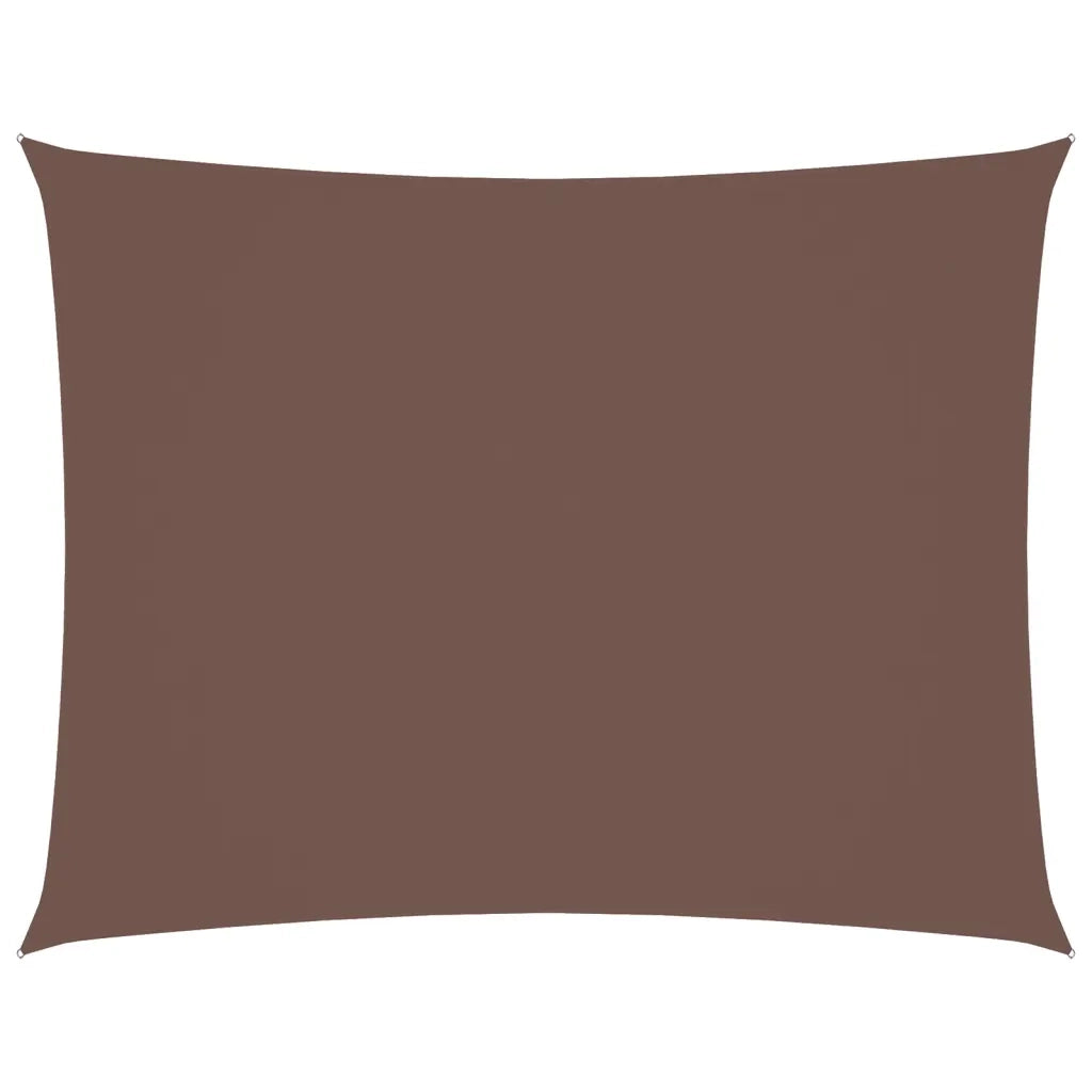 Parasole a vela | Telo Ombra | Vela da ombra in Tessuto Oxford Rettangolare 3,5x5m Marrone