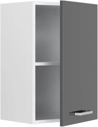 Pensile da cucina R-Line, Antracite lucido, 40 cm, per la libera combinazione all'interno di sistemi cucina modulari