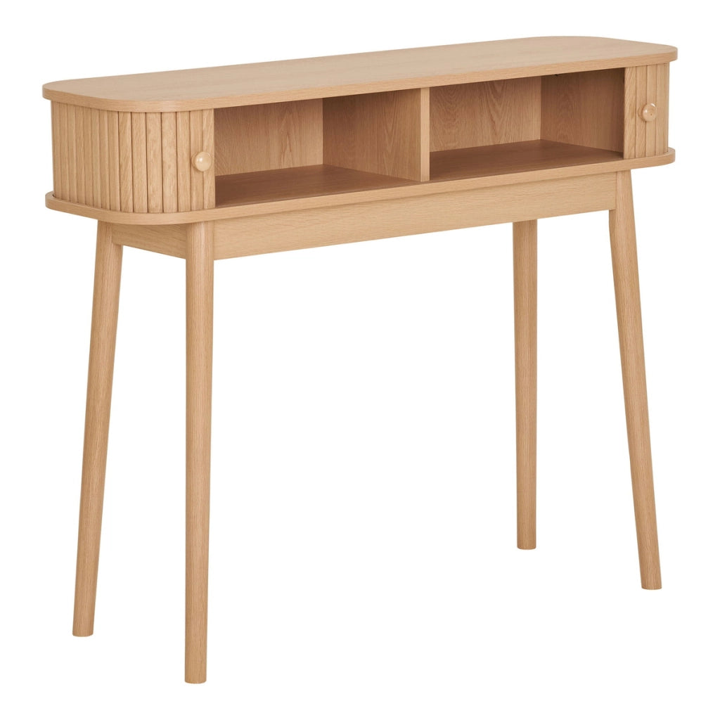 Tavolo Consolle Nikko, Marrone, MDF, 100x30x80,5 cm