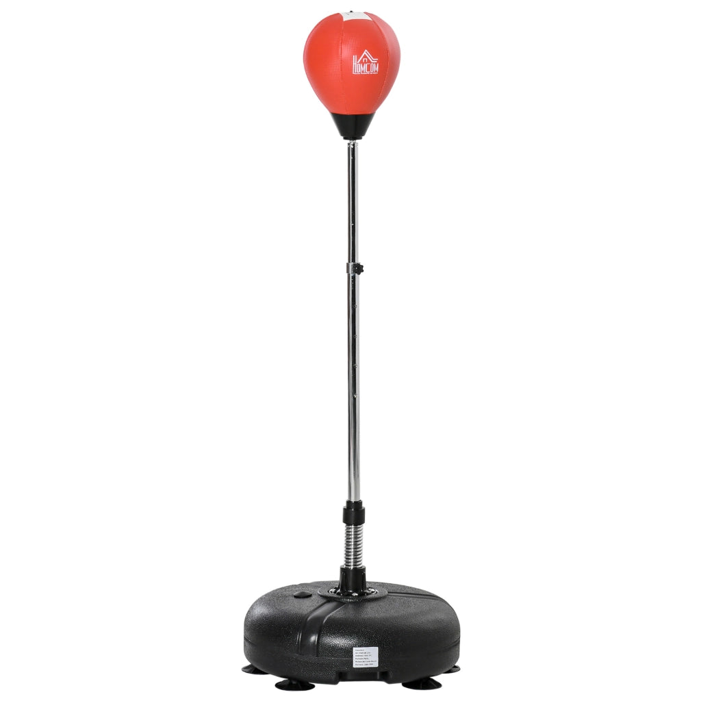Sacco da boxe in piedi regolabile 133-151 cm con base, guanti e pompa ¨C zephmum ¨C nero e rosso