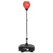 Sacco da boxe in piedi regolabile 133-151 cm con base, guanti e pompa ¨C zephmum ¨C nero e rosso