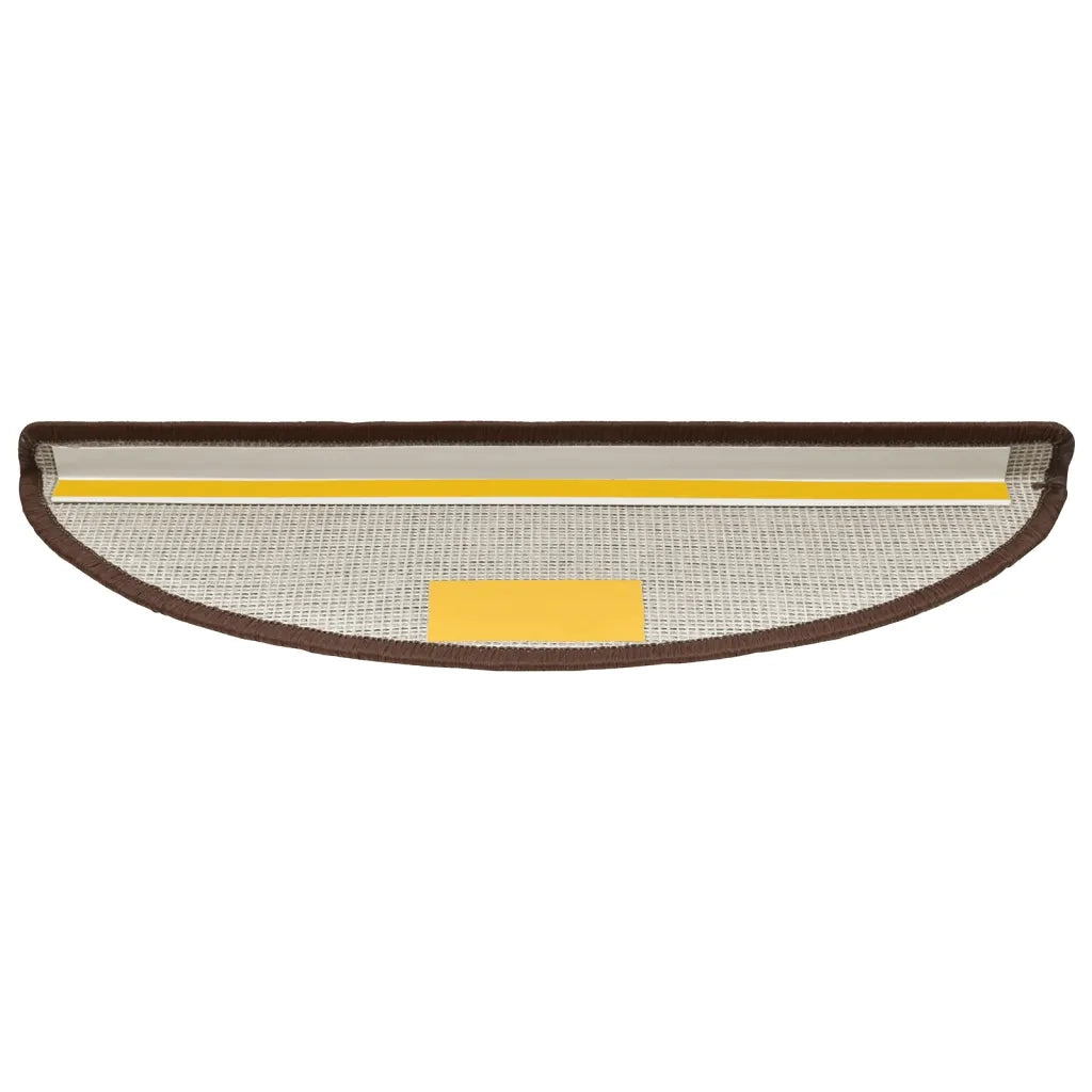 Tappetini per scale 10 pz 56x17x3 cm Marrone caffè Semicircolari 149743