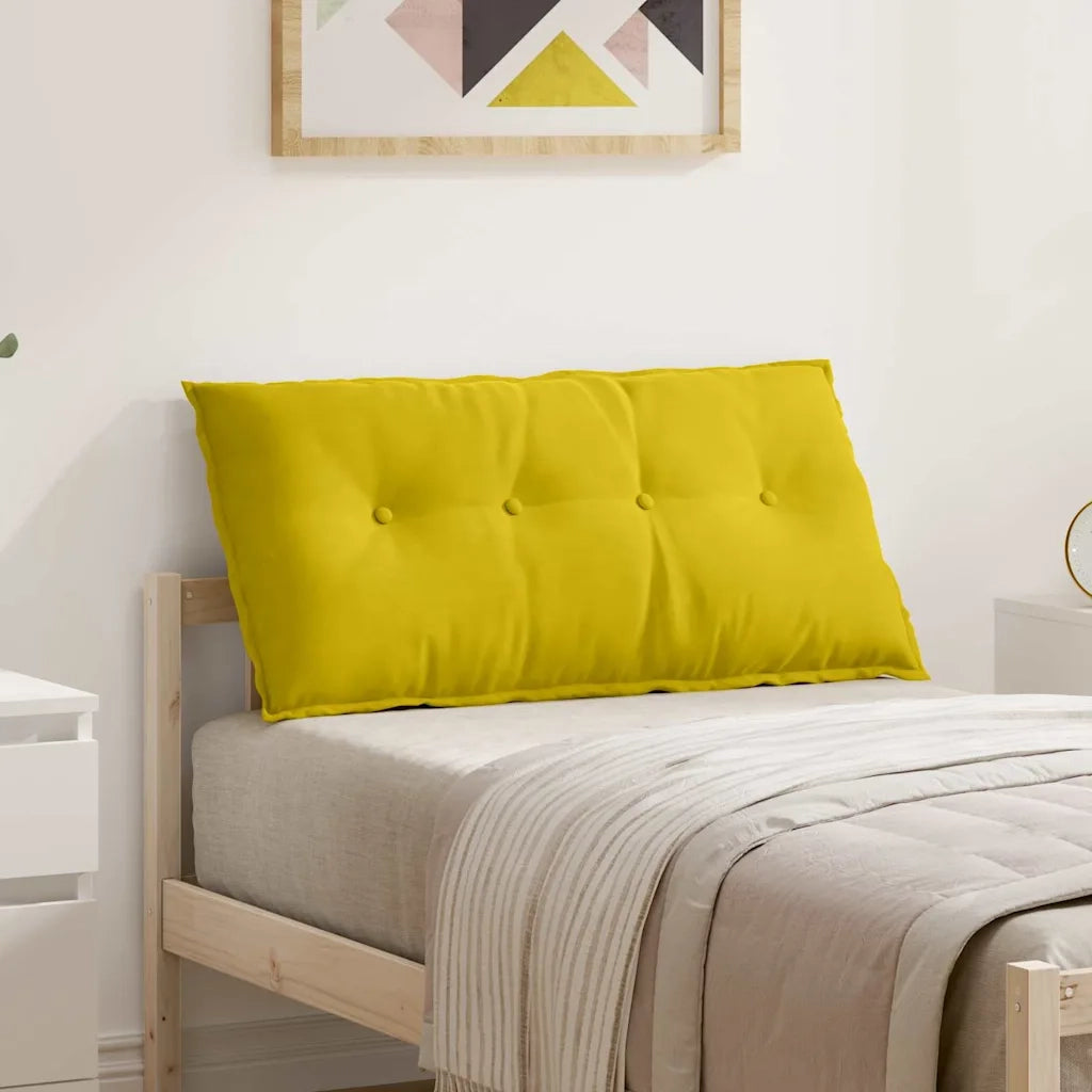 Cuscino per Schiena Giallo 100 x 50 cm Tessuto in Cords 42014768