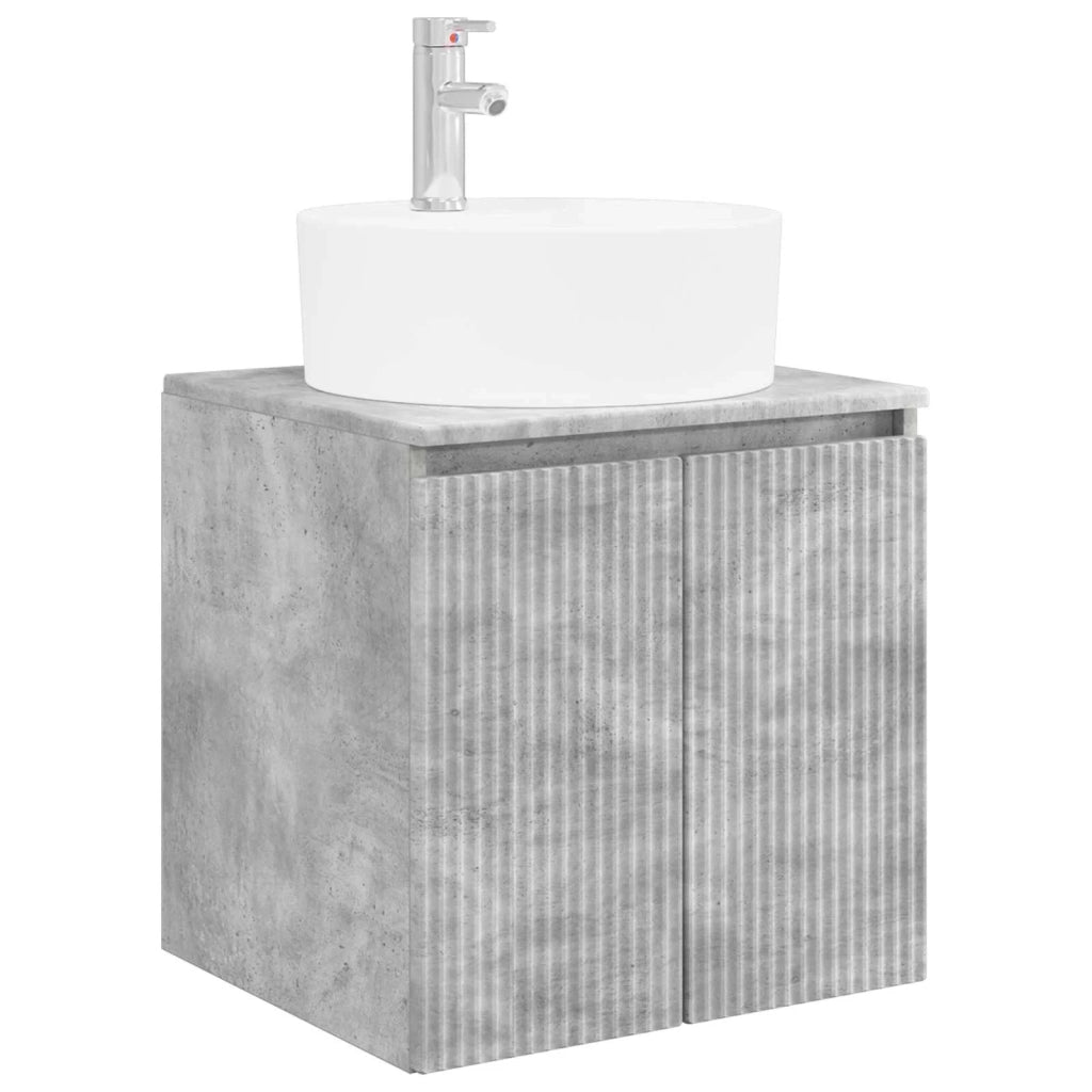Set di Armadi da Bagno 3 pz Grigio Cemento 49,5 x 44,5 x 65 cm 3405670