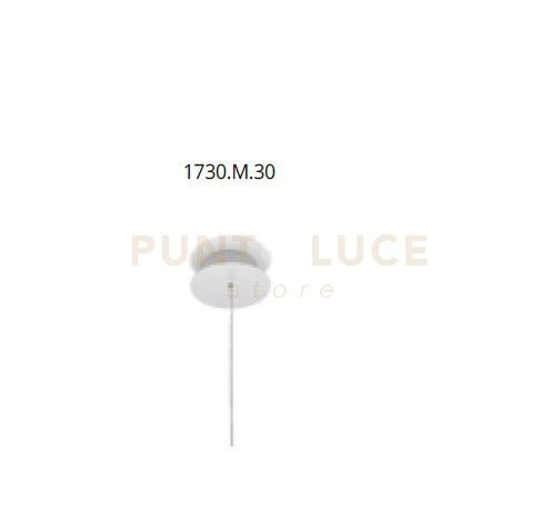 BEBA MONTATURA TONDA 1 LUCE ELETTRIFICATO CAVO TRASPARENTE LUNGHEZZA REGOLABILE D.12CM