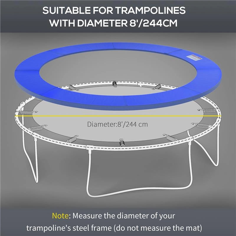 COPERTURA BORDO DI PROTEZIONE PER TRAMPOLINO ELASTICO GIARIDNO IN PVC 244 CM
