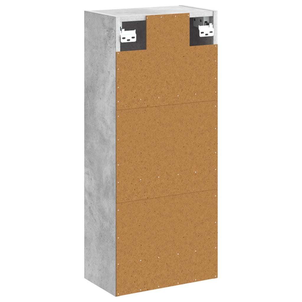 Mobile lavabo da parete Grigio Cemento 35 x 20 x 81 cm