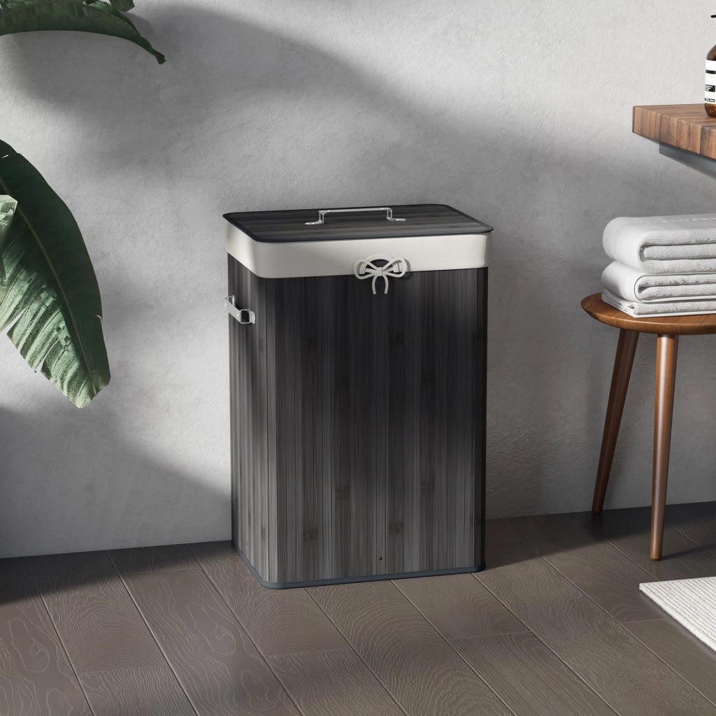 Cesto per Biancheria ¨C zephmum ¨C 40x30x60 cm Grigio Scuro