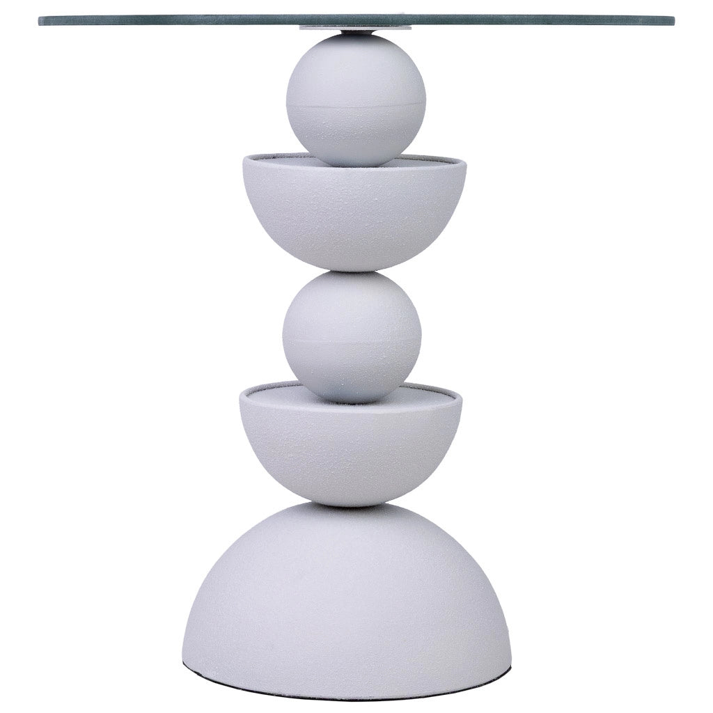 Tavolino in vetro e metallo 45x45x49h cm